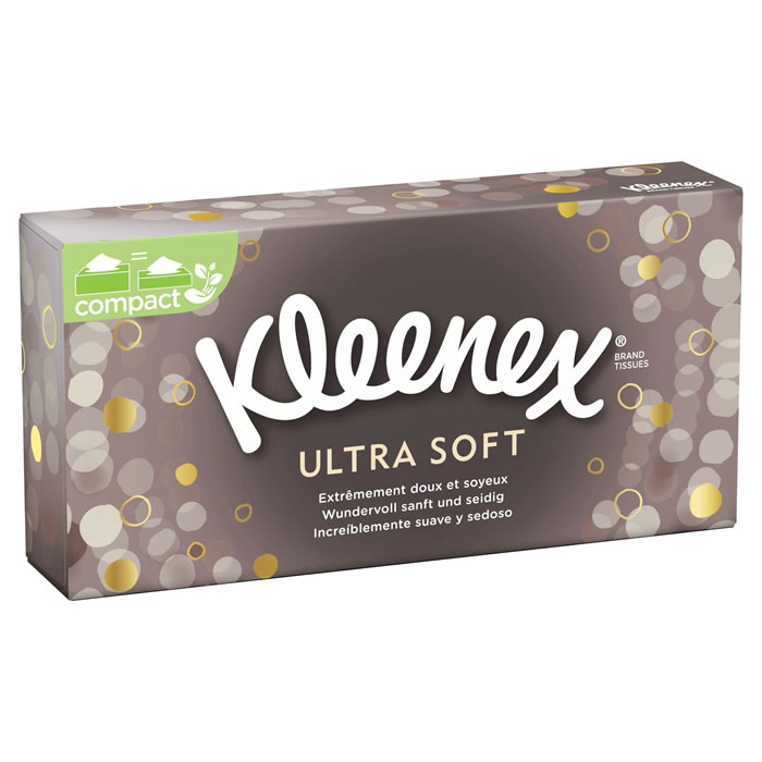 KLEENEX Ultra Doux Mouchoirs boîte compacte 3 épaisseurs