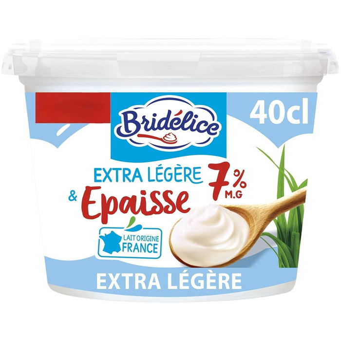 BRIDELICE Crème fraîche épaisse extra légère 7% M.G