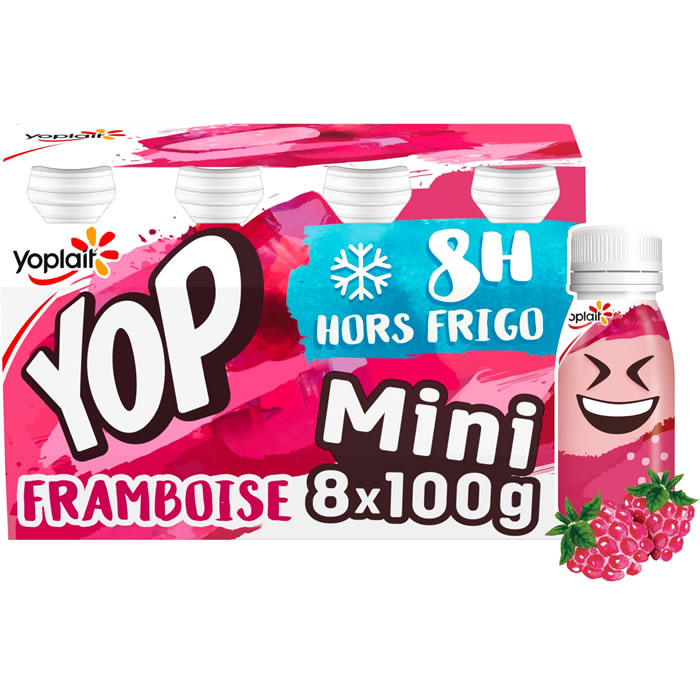YOPLAIT Mini Yop Yaourts à boire à la framboise