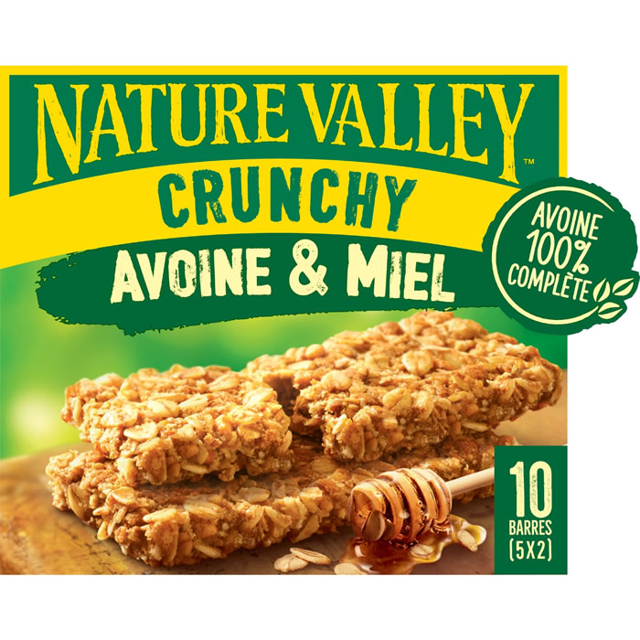NATURE VALLEY Crunchy Barres céréalières à l'avoine et miel