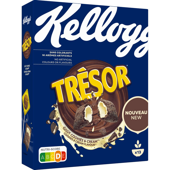 KELLOGG'S Trésor Céréales fourrées aux cookies et crème
