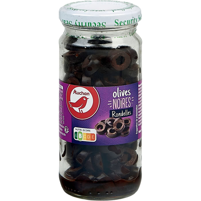 AUCHAN Olives noires en rondelles