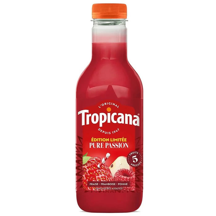 TROPICANA Pure Passion Pur jus de fraise, framboise et pomme