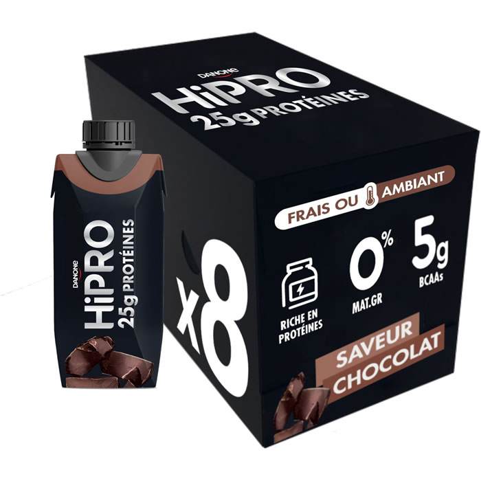 HIPRO Boisson protéinée au chocolat 0% M.G