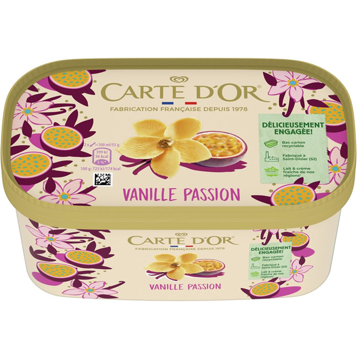CARTE D'OR Crème glacée à la vanille et passion