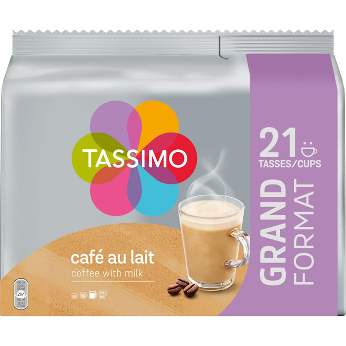 TASSIMO : Dosettes de café au lait - chronodrive