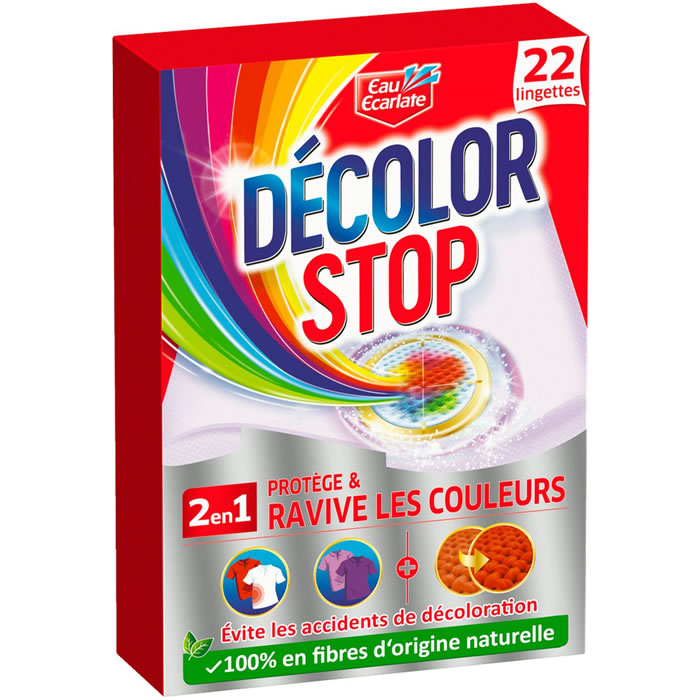 EAU ECARLATE : Décolor Stop - Lingettes raviveur de couleurs - chronodrive