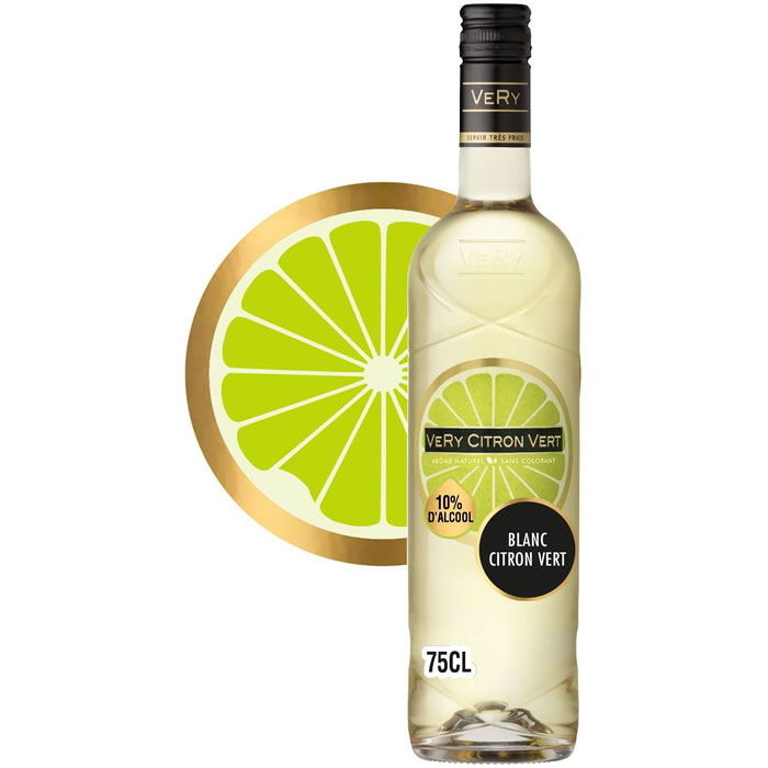 VERY Boisson aromatisée à base de vin blanc saveur citron vert