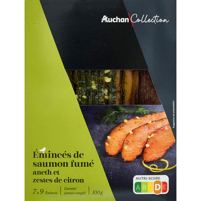 AUCHAN Collection Emincés de saumon fumé à l'aneth et citron