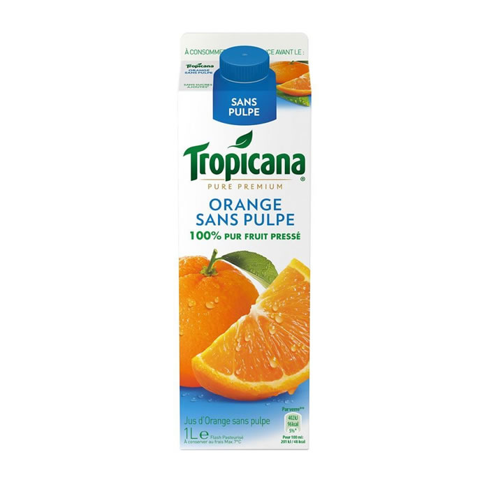TROPICANA Pure Premium Pur jus d'orange pressée sans pulpe