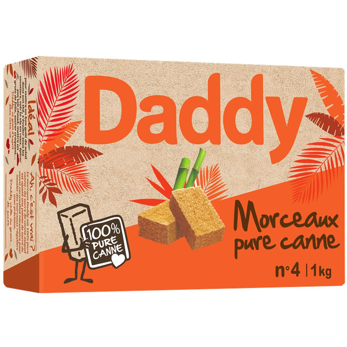 DADDY Sucre roux pure canne en morceaux