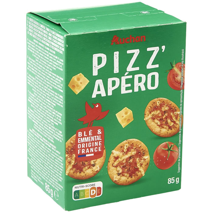 AUCHAN Pizz' Apéro Biscuits goût pizza
