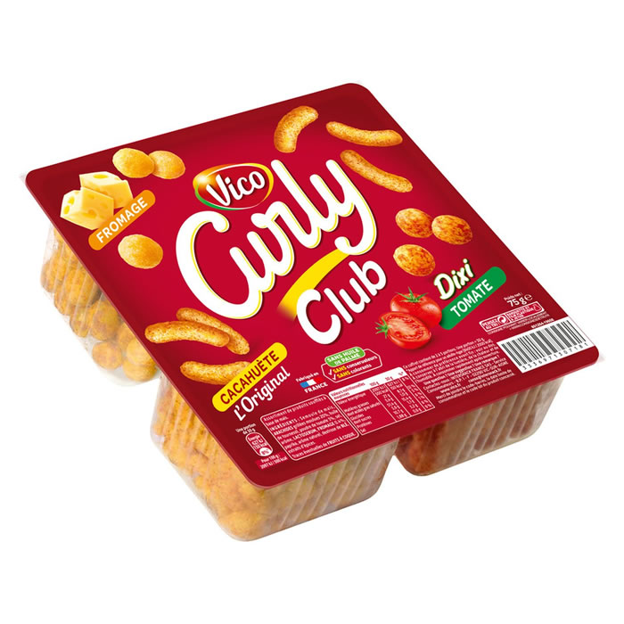CURLY Club Assortiment de biscuits apéritifs
