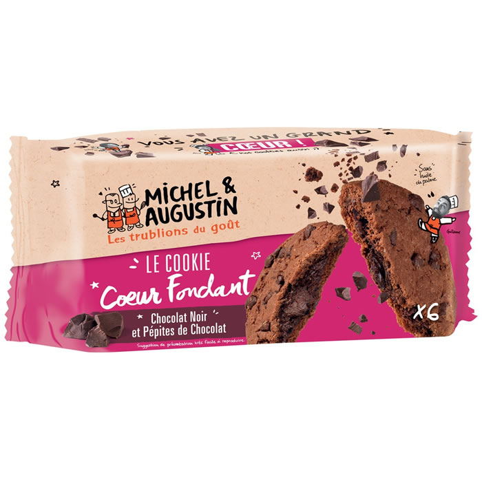 MICHEL & AUGUSTIN Cookies coeur fondant au chocolat noir