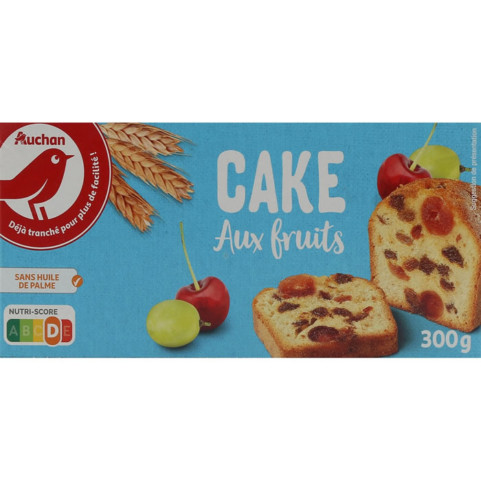 AUCHAN Cake aux fruits