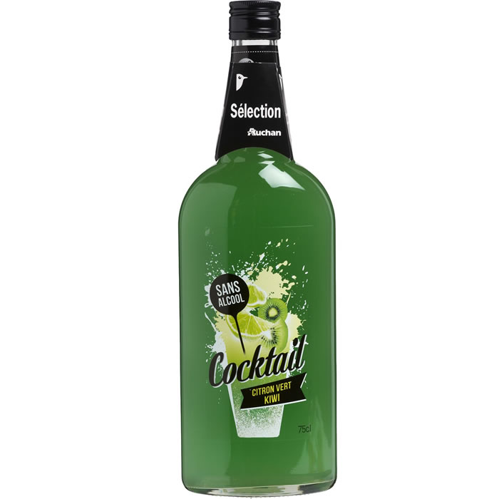 AUCHAN Cocktail citron vert kiwi Sans alcool