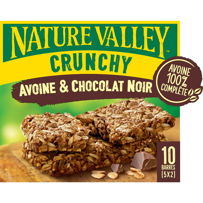 NATURE VALLEY Crunchy Barres céréalières à l'avoine et chocolat noir