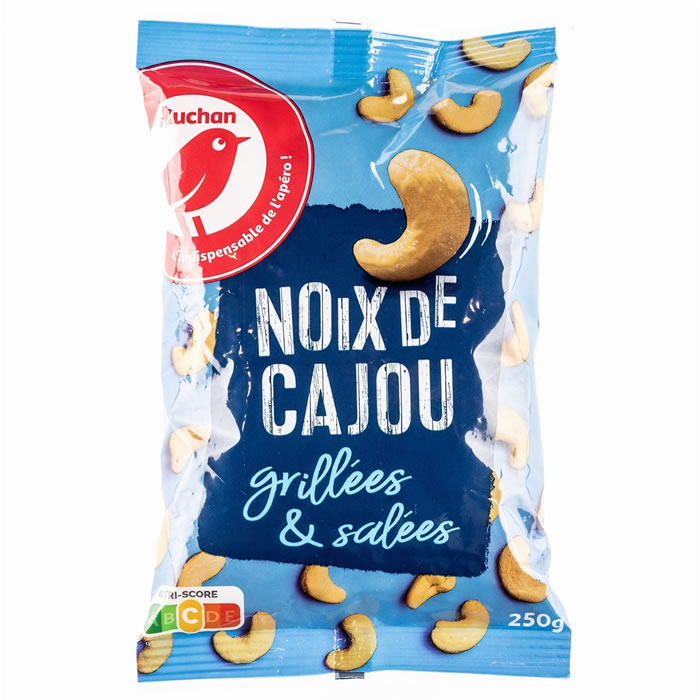 AUCHAN Noix de Cajou Grillées et Salées