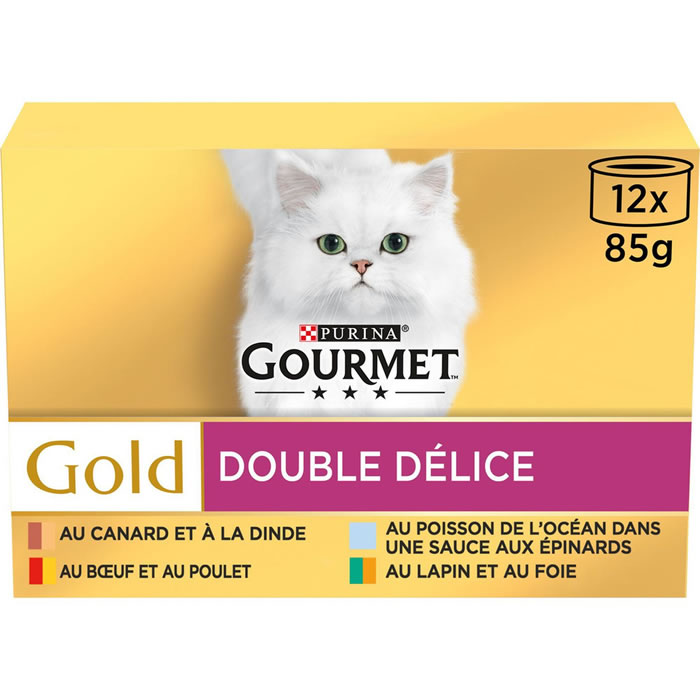 PURINA Gourmet Double délice pour chats aux poissons et viandes