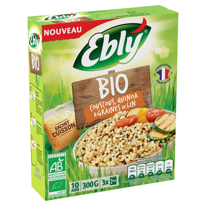 EBLY Couscous, quinoa et graines de lin bio