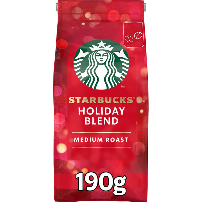 STARBUCKS : Holiday Blend - Café en grains arabica - chronodrive