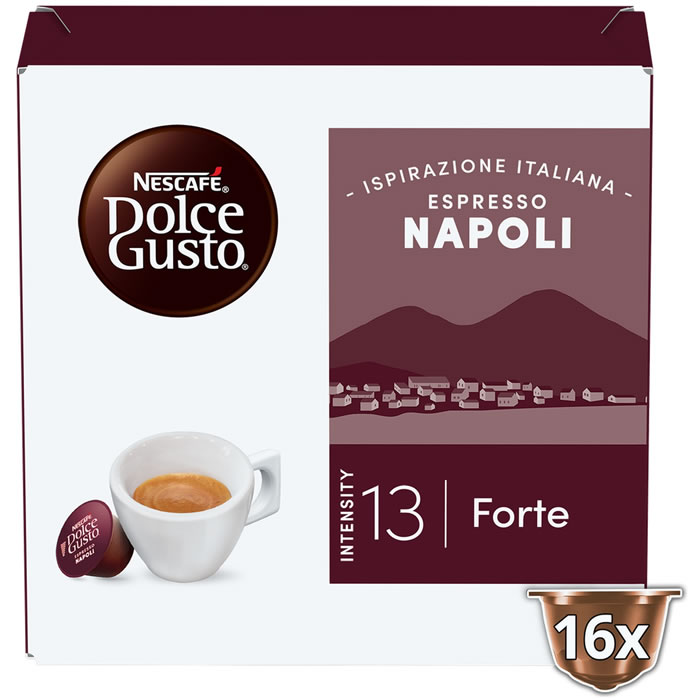 NESCAFE Dolce Gusto Capsules de café espresso fort Napoli N°13