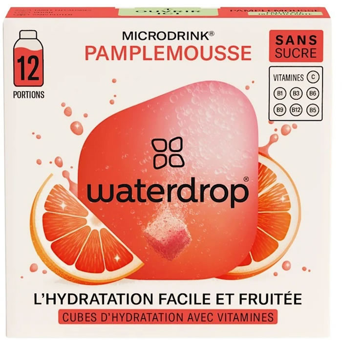 WATERDROP Cubes d'hydratation avec vitamines pamplemousse sans sucre