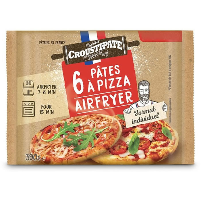 CROUSTIPÂTE Pâtes à pizza ronde et moelleuse air fryer