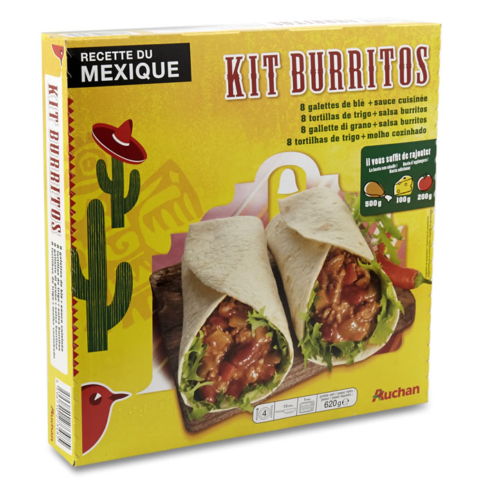 AUCHAN Recette du Mexique Kit pour Burritos