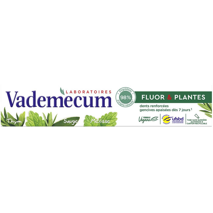 VADEMECUM Dentifrice fluor et plantes