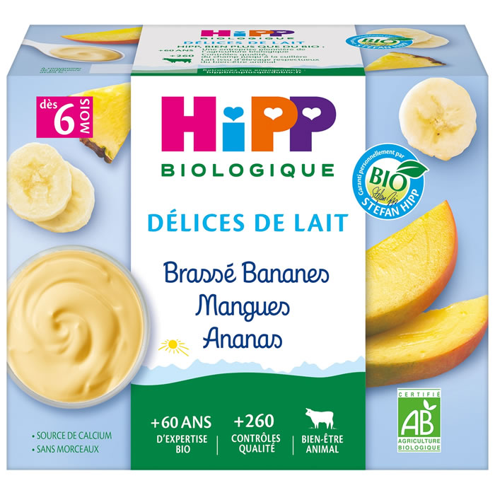 HIPP Brassé banane mangue ananas bio dès 6 mois
