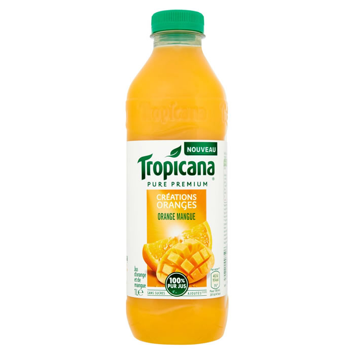 TROPICANA Pure premium Pur jus d'orange et de mangue