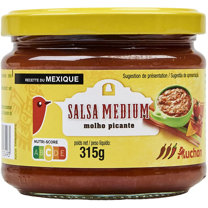 AUCHAN Recette du Mexique Sauce salsa médium