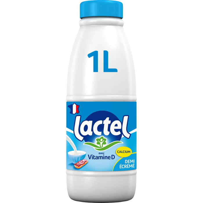 LACTEL Lait demi-écrémé 1,5% M.G UHT