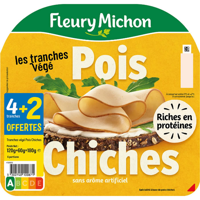 FLEURY MICHON Tranches végé à base de pois chiches