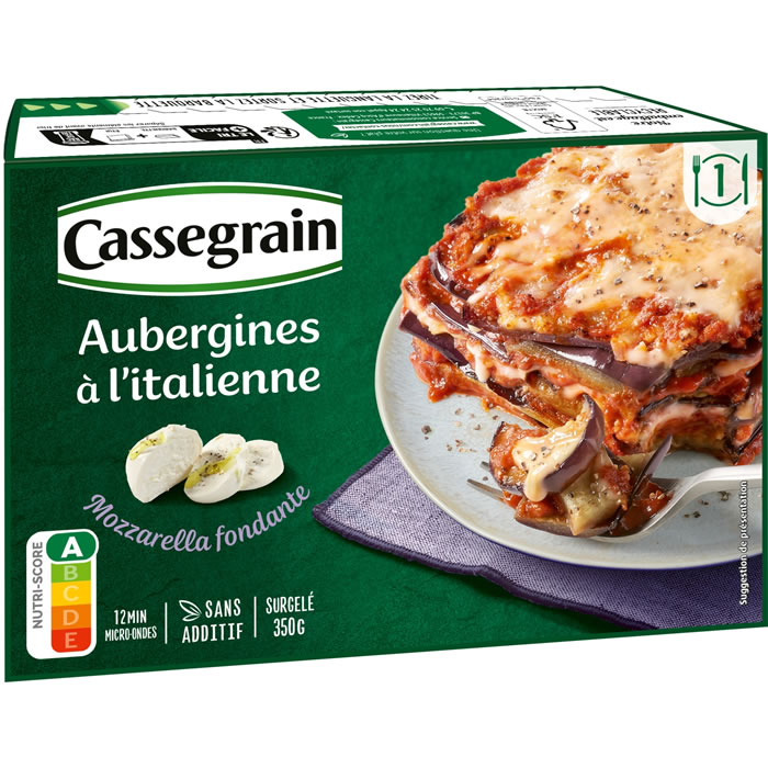 CASSEGRAIN Aubergines à l'Italienne et mozzarella