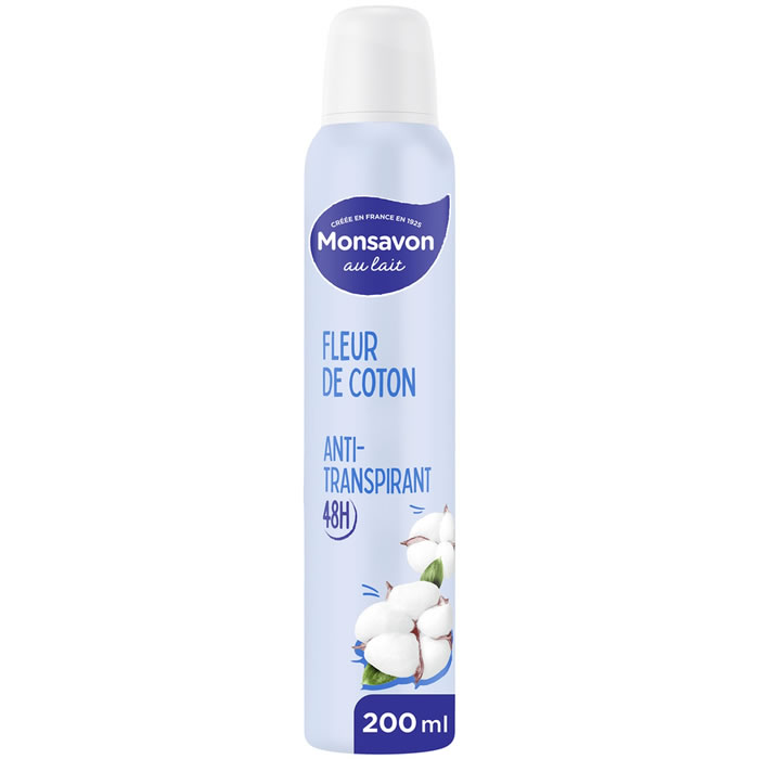 MONSAVON Déodorant spray lait et coton