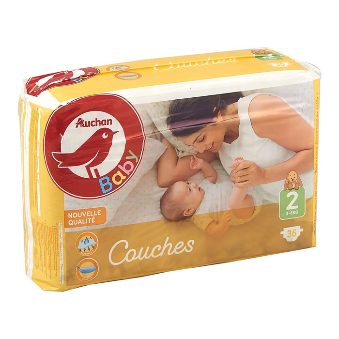 AUCHAN Baby Couches taille 2 (3-6 kg)