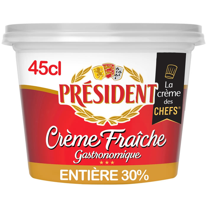 PRESIDENT Gastronomique Crème fraîche entière épaisse 30% M.G