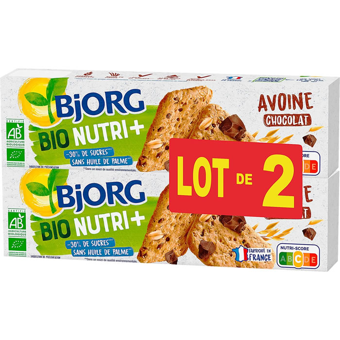 BJORG Biscuits à l'avoine et pépites de chocolat bio