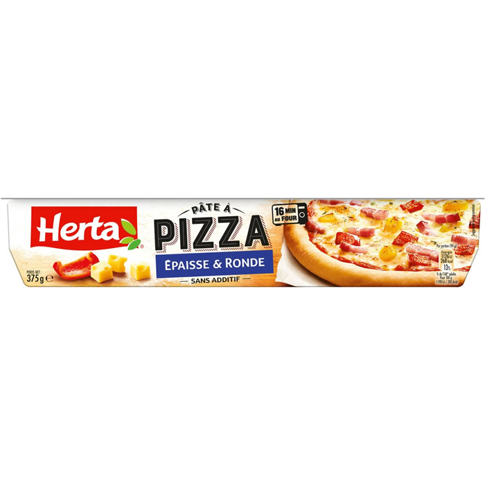 HERTA Pâte à pizza épaisse et ronde