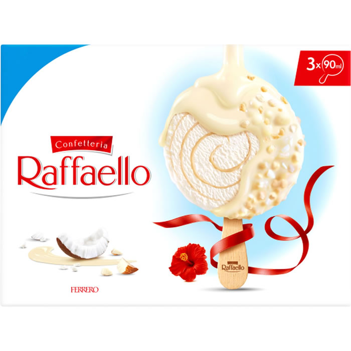 RAFFAELLO Bâtonnets glacés vanille, noix de coco et chocolat blanc
