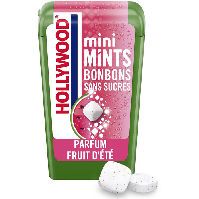 HOLLYWOOD Mini Mints Pastilles fruit d'été sans sucres