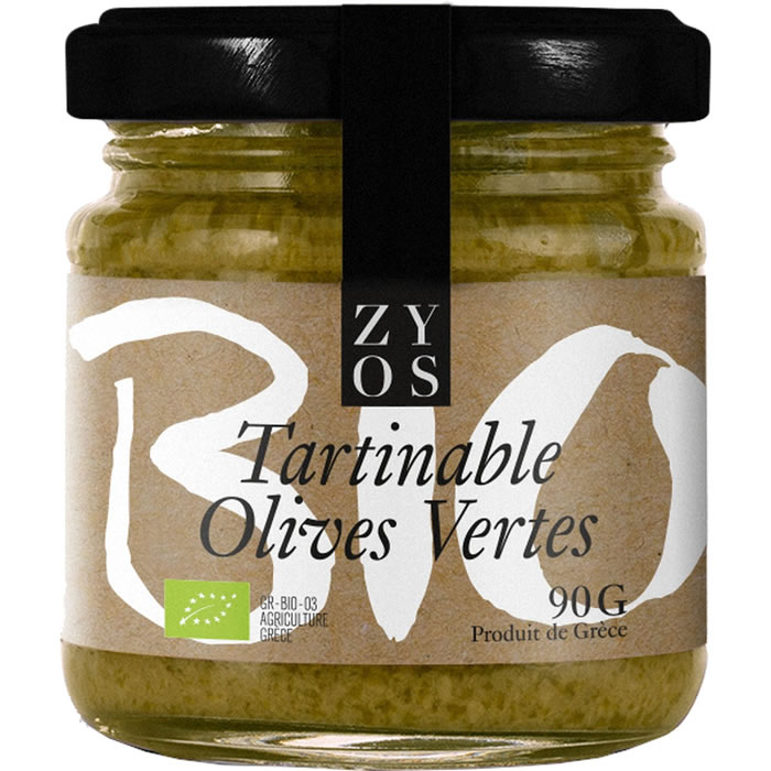 ZYOS Tartinable d'olives vertes bio