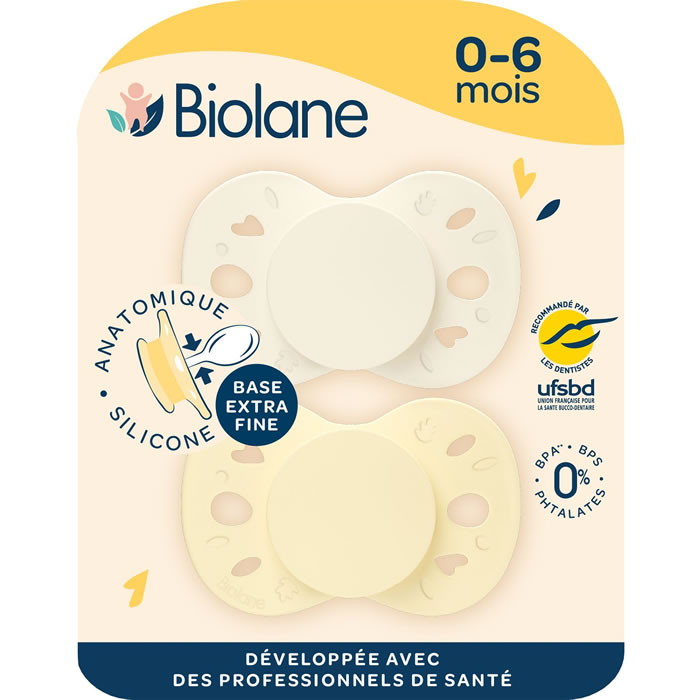 BIOLANE Essentielle Tétines 1er âge en silicone