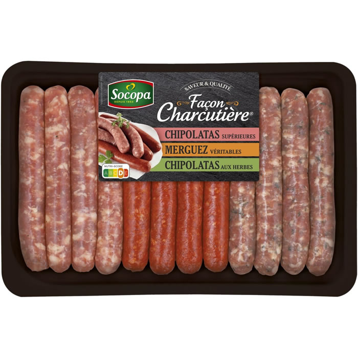 SOCOPA Assortiment de chipolatas et merguez