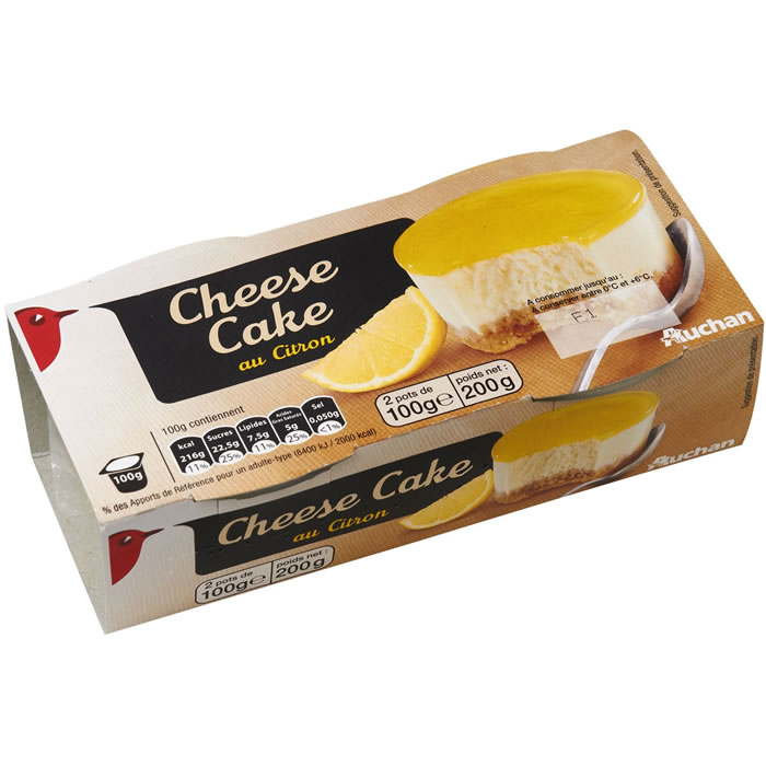 AUCHAN Cheesecake au citron