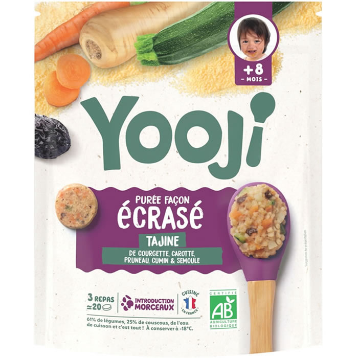 YOOJI Galets de purée tajine semoune, courgette dès 8 mois bio