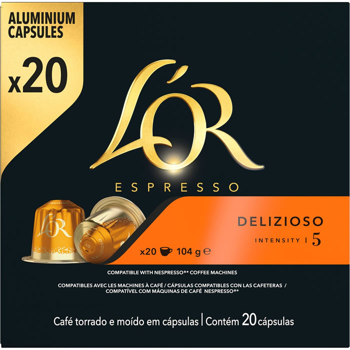 L'OR : Espresso - Capsules de café delizioso N°5 - chronodrive