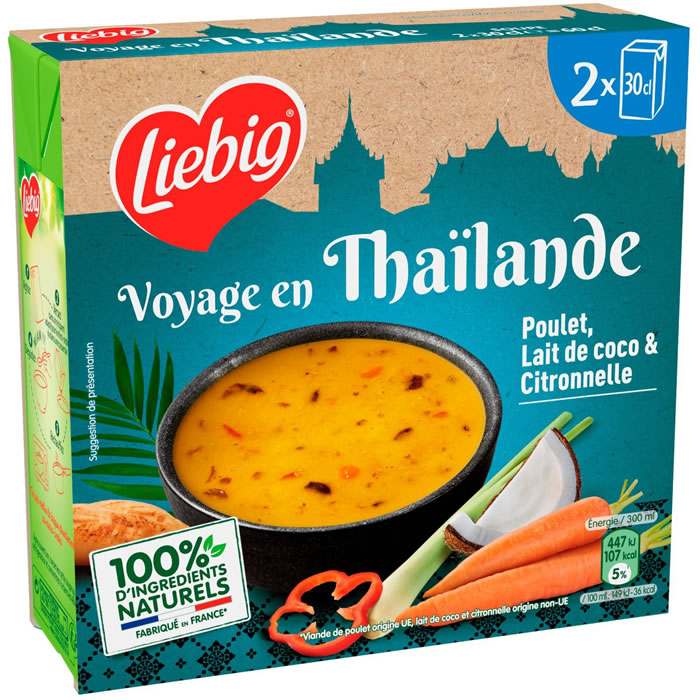 LIEBIG Thaïlande Soupe de légumes, poulet, lait de coco et citronnelle